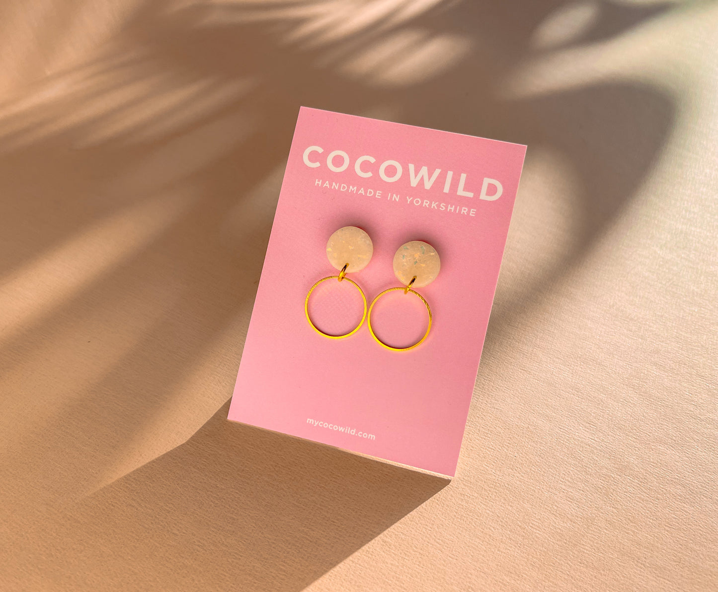 BROOKE - Pearlescent Circle Drop Earrings
