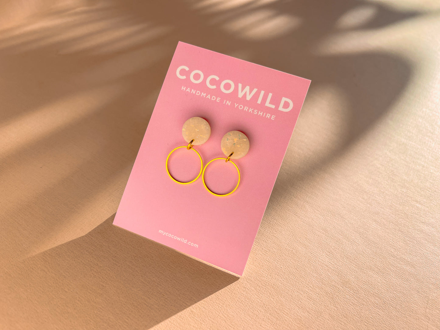 BROOKE - Pearlescent Circle Drop Earrings