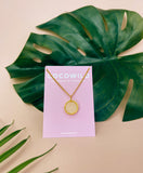 Pearlescent & Gold Necklace - SMALL CIRCLE NECKLACE PENDANT