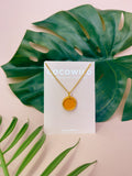 Mustard & Gold  - SMALL CIRCLE NECKLACE PENDANT