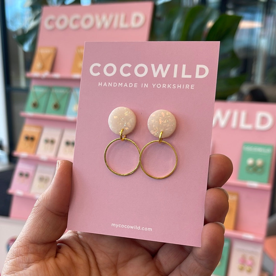 BROOKE - Pearlescent Round Earrings